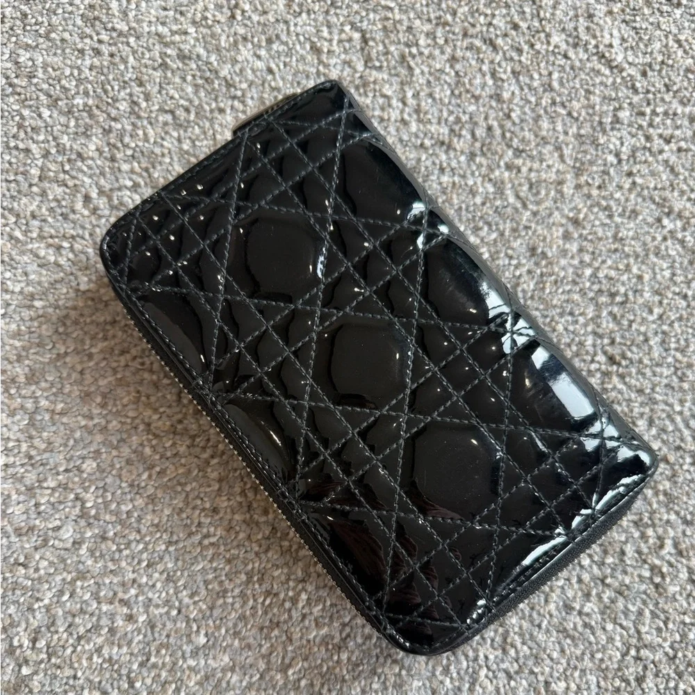 Dior Black Patented Leather Wallet